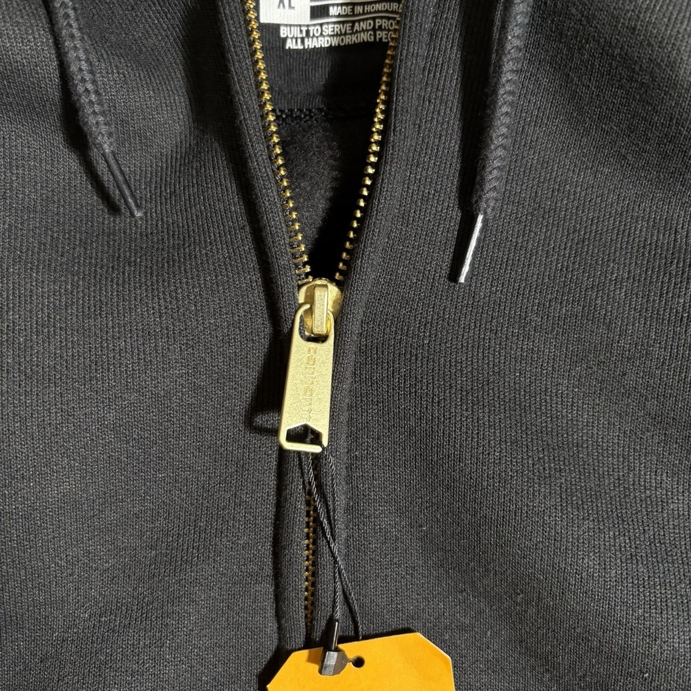 Carhartt Men's Regular Black Cotton/Polyester Full Zip Hoodie Size XL (New) - Picture 4 of 8